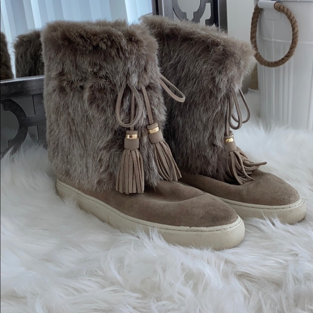 Tory Burch fur boots